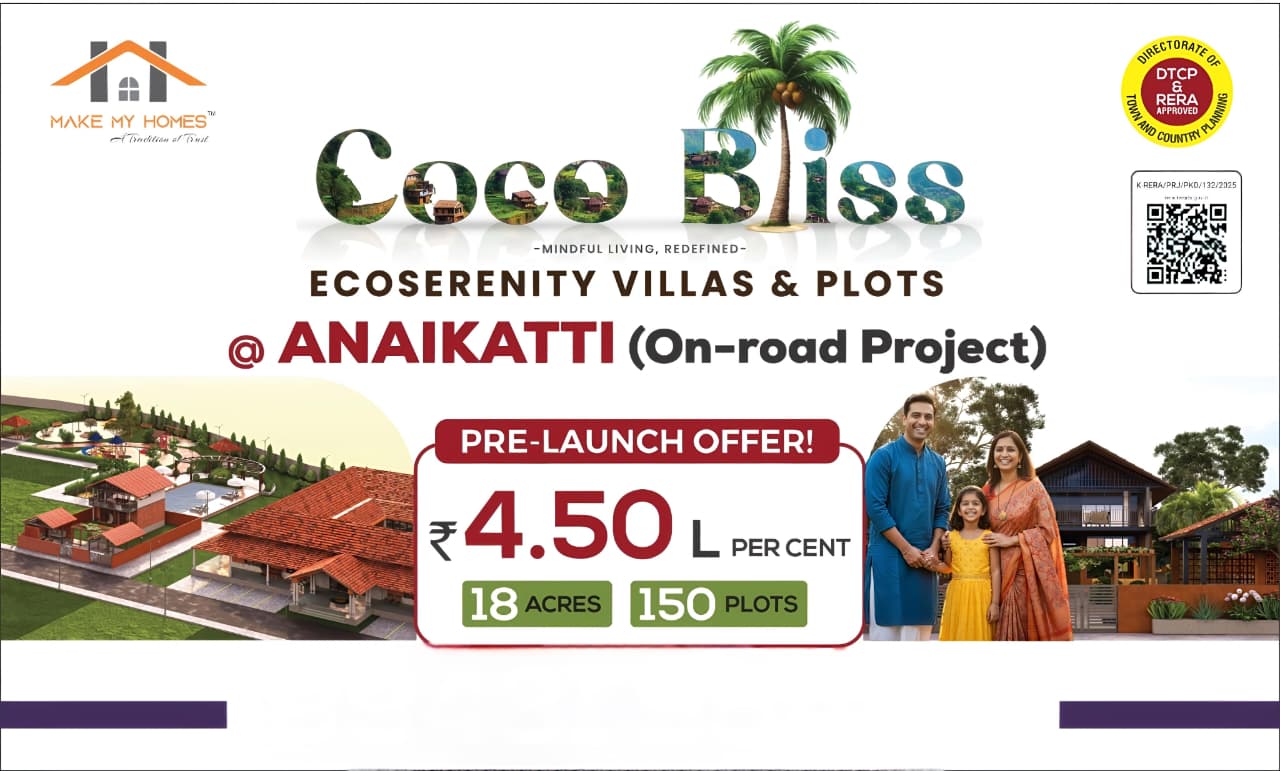 Coco Bliss – Ecoserenity Villas & Plots, Anaikatti